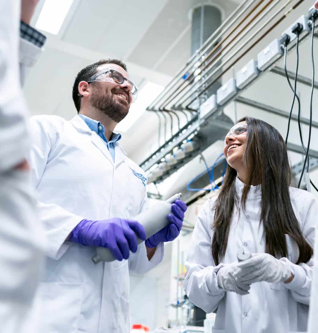 sc-cs-gsk-hero Scientist laughing in the lab